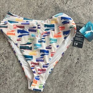 Puma Colorful Logo Bikini Bottom